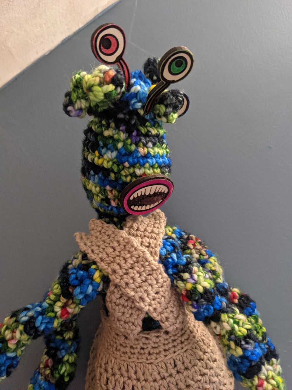 Many-Eyed Monster Crochet Plush Toy
