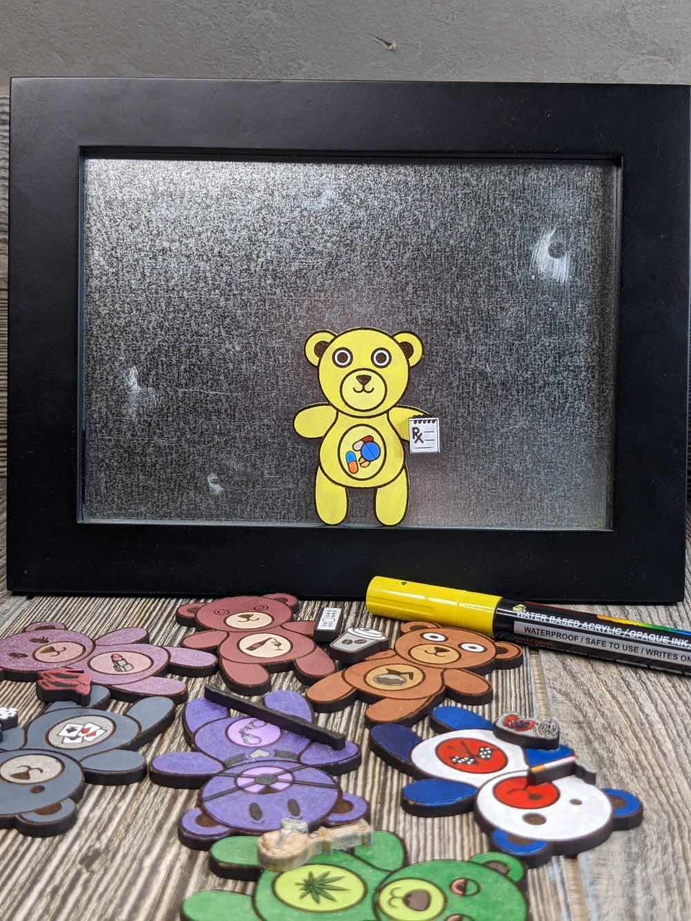 Careless Bears Magnet PILL POPPER BEAR