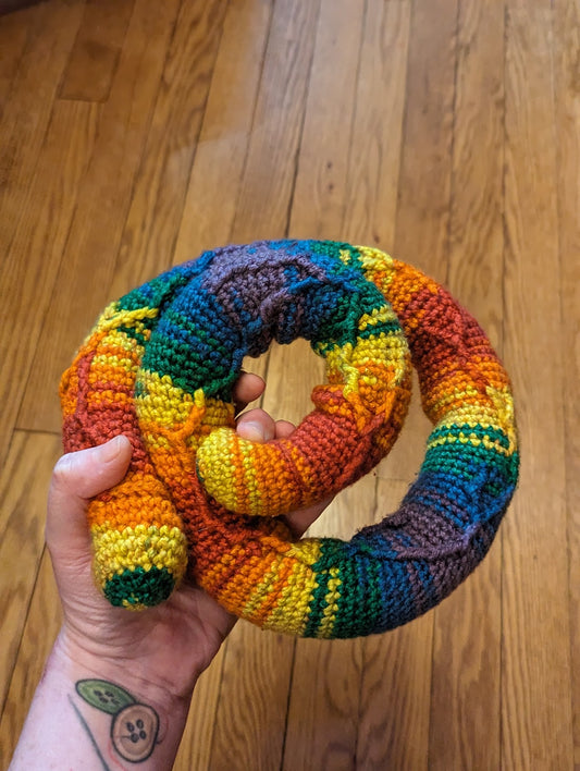 CROCHET PATTERN ONLY Veiny Door Draft Blocker Rainbow Dong