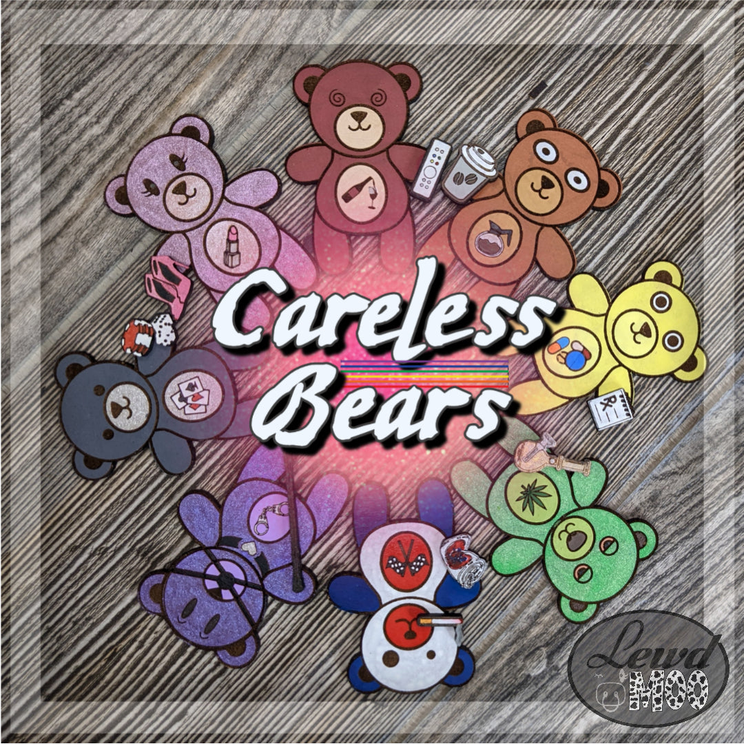 Careless Bears Magnets WHOLE SET of 8