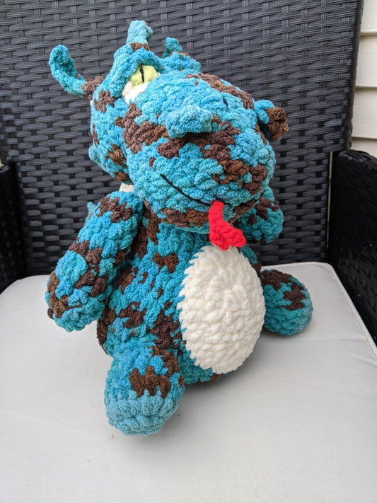 Big Derpy Dragon Crochet Plush Stuffed Animal