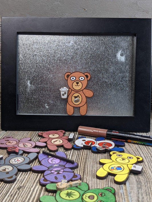 Careless Bears Magnet CAFFEINATED BEAR
