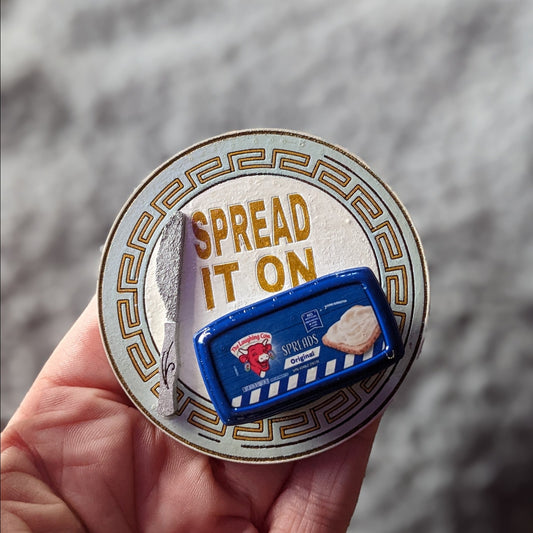 Miniature Cheese Plate Magnet