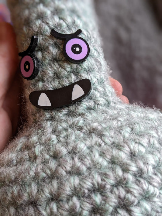Toothy Monster Bong Crochet Plush Toy