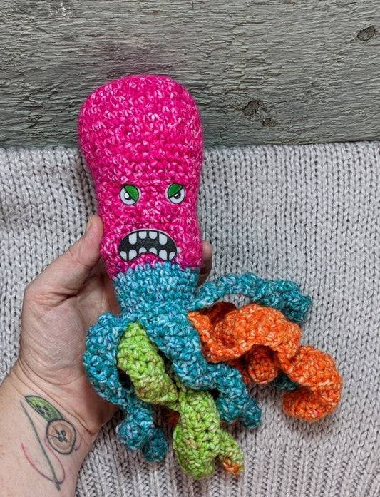 Disgruntled Cephalopod Crochet Plush Toy