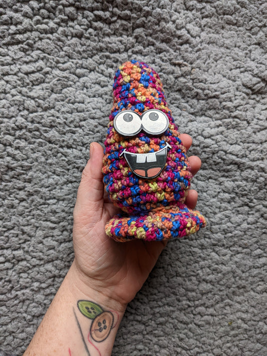 Toothy Butt Plug Monster Crochet Plush Toy