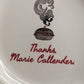 Thanks Marie Callender Burnt Pie Engraved Plate